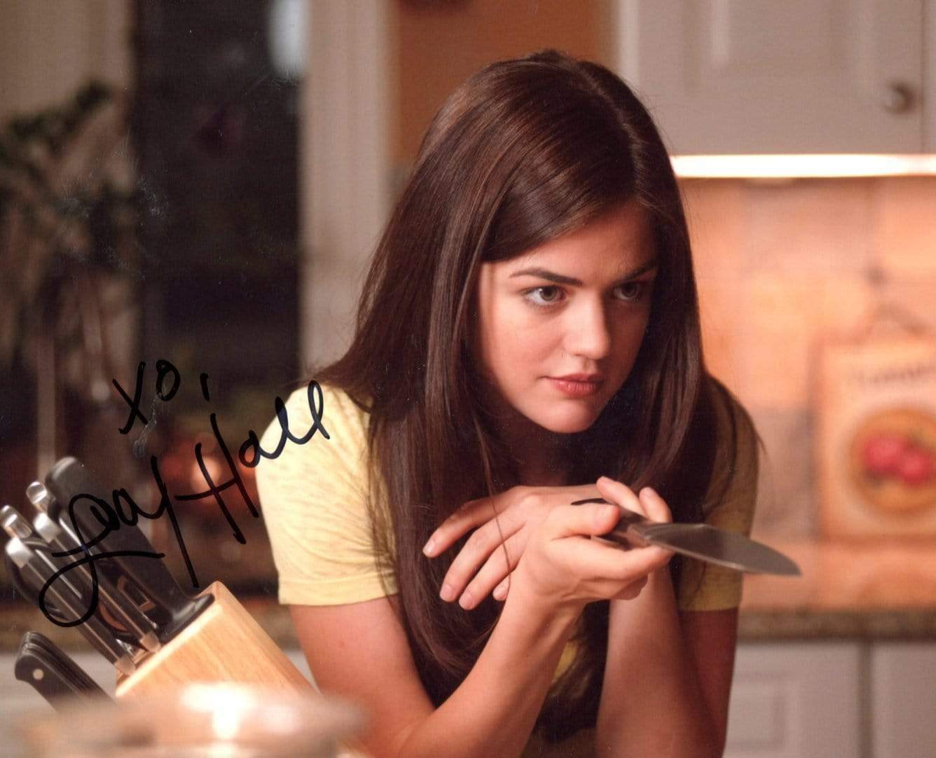 ACTRESS and SINGER Lucy Hale autograph, signed Photo Poster painting