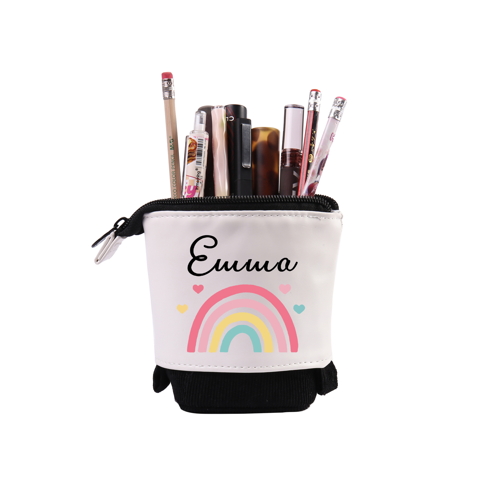 Astuccio per matite acrobaleno personalizzato con 1 nome regalo per scuola elementare bambini