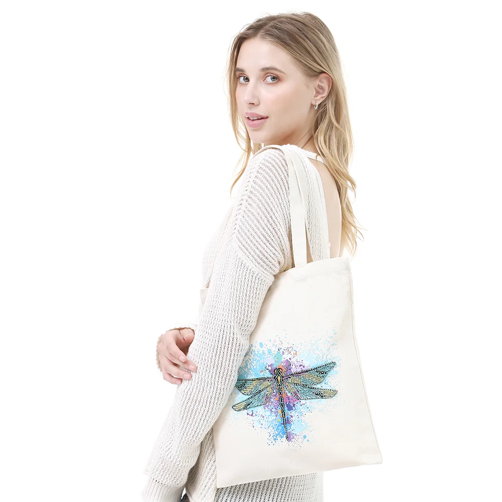 DIY Diamond Painting Eco-Friendly Canvas Bag - Dragonfly