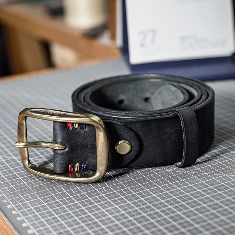 Vintage Handmade Cowhide Copper Buckle Belt DANRRIO.COM DANRRIO