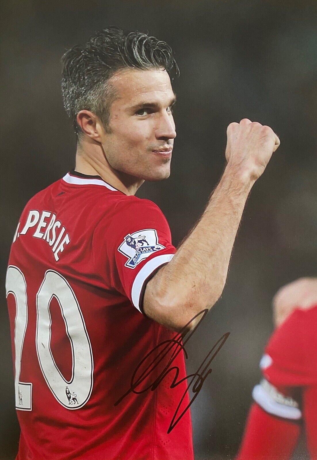 Robin Van Persie Genuine Hand Signed Man United 16x12 Photo Poster painting, Photo Poster painting Proof 3