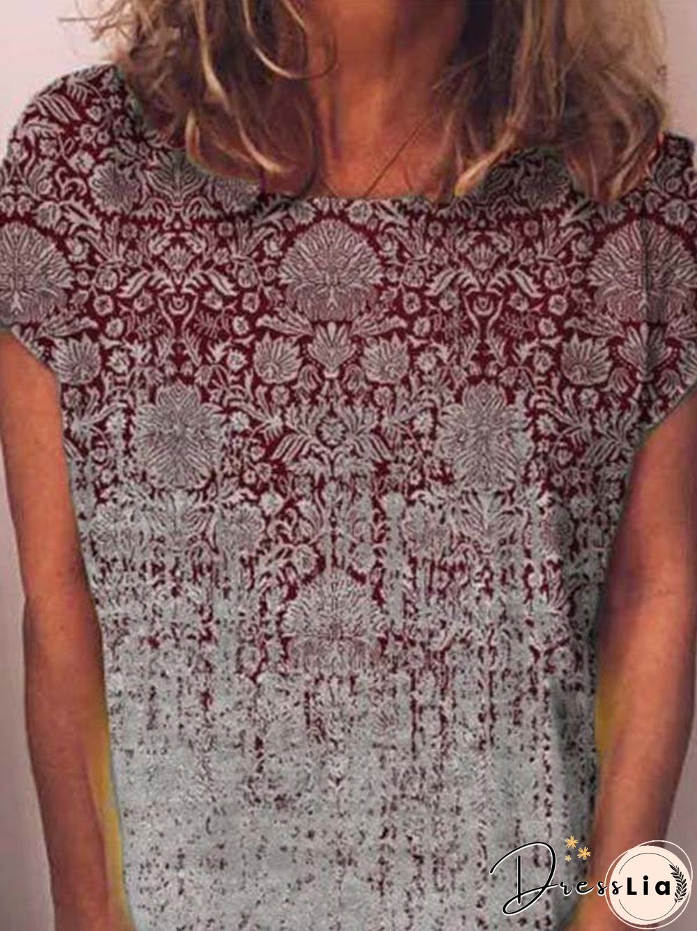 Printed Short Sleeve Casual T-shirt
