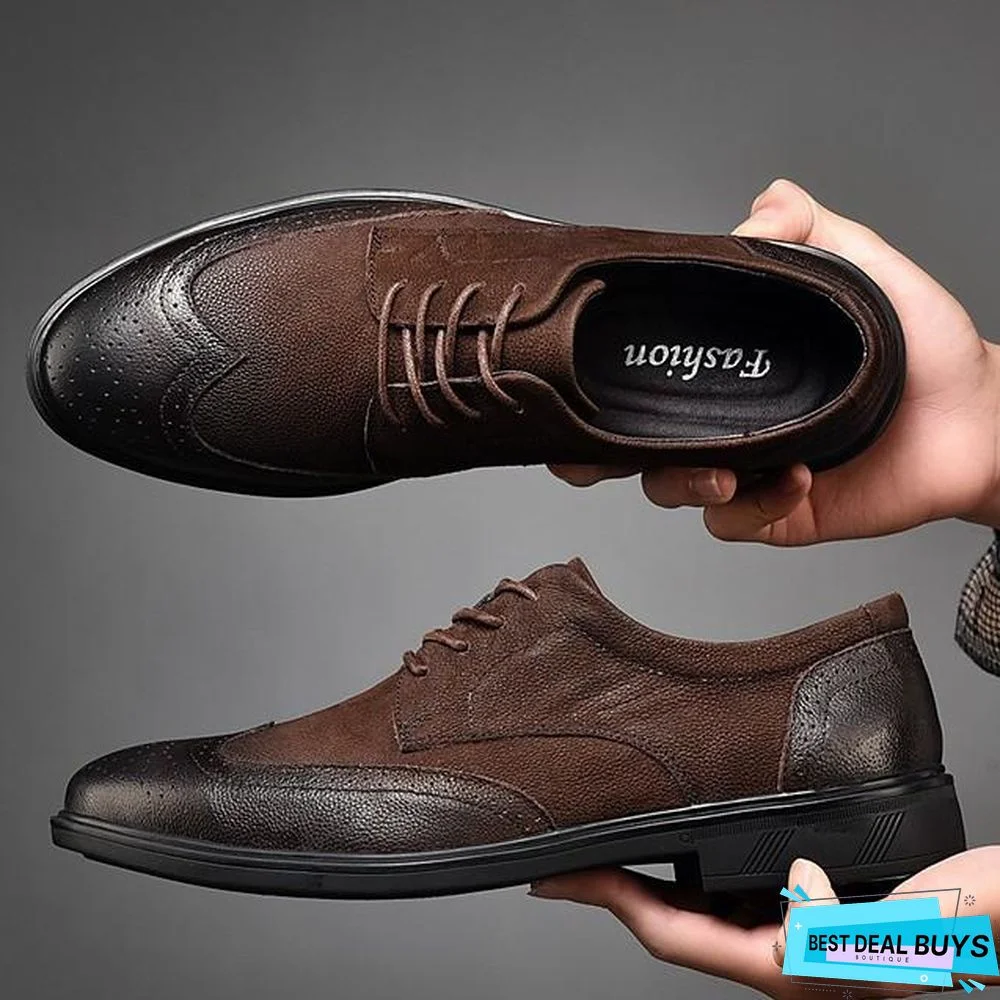 Men's Summer / Fall Classic Daily Oxfords Cowhide Black / Brown