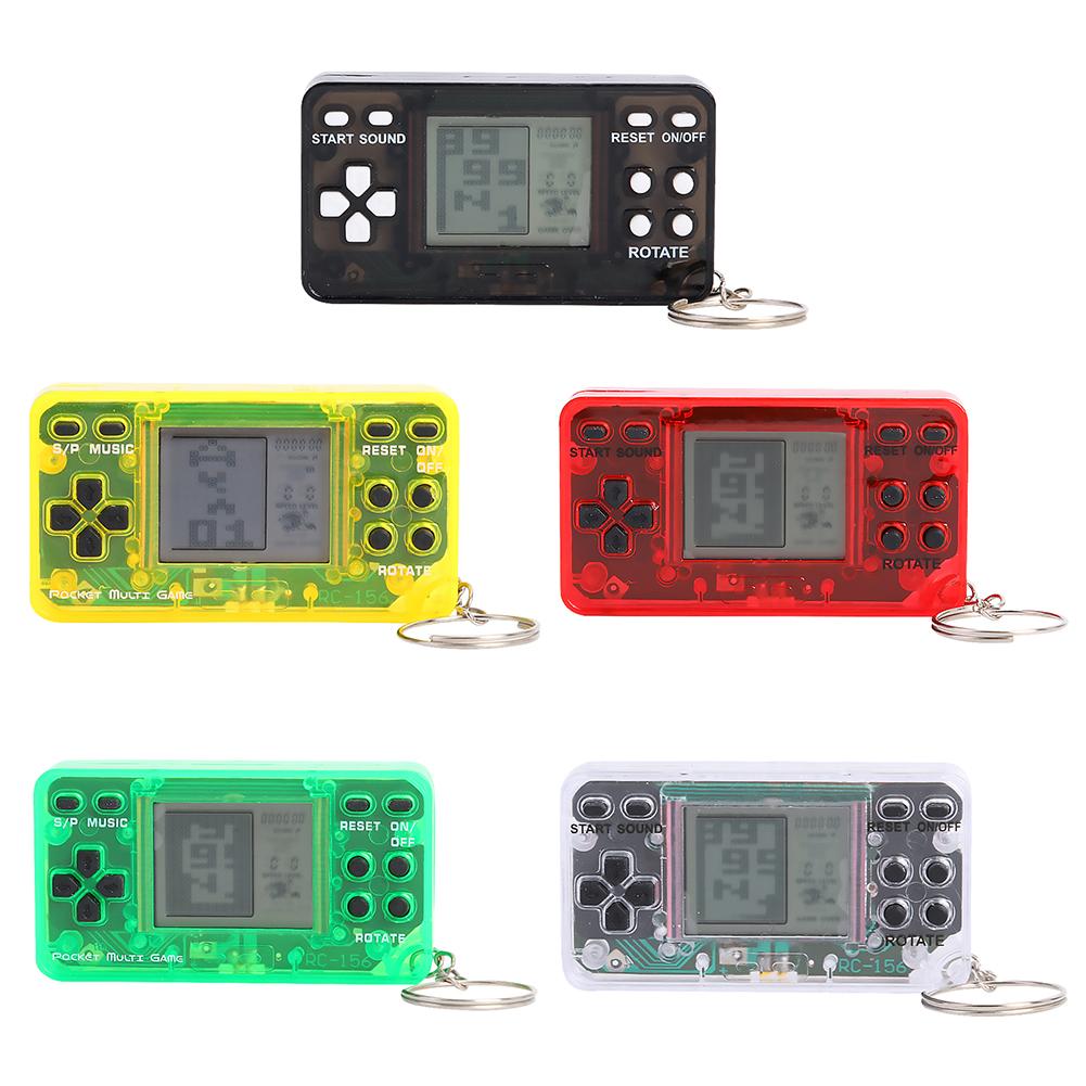 

Mini Console Handheld Retro Nostalgic Keychain Tetris Video Game Machine, Black, 501 Original