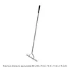 Thatch Rakes for Lawns 15.4 Inch Wide Lawn Rake for Leaves and Grass with Long Handle & 11 Curved Tines for Garden Yard Soil Loosening Grass Cleaning