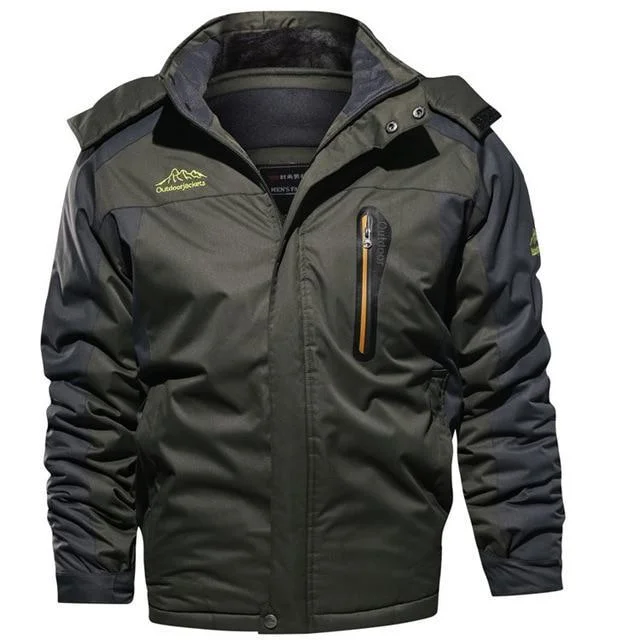 Men's Thick Fleece Warm Coat Hooded Coats Plus Size Jacket