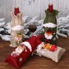12PCS Cute Wine Bottle Linen Bag Christmas Gift Decor