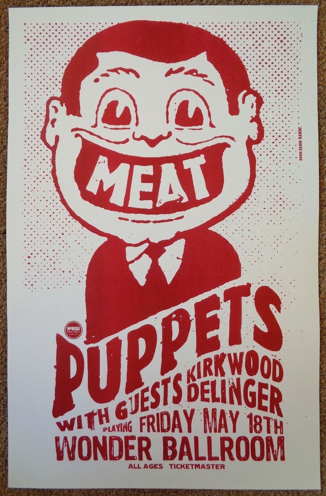 MEAT PUPPETS 2007 Gig POSTER Portland Oregon Concert