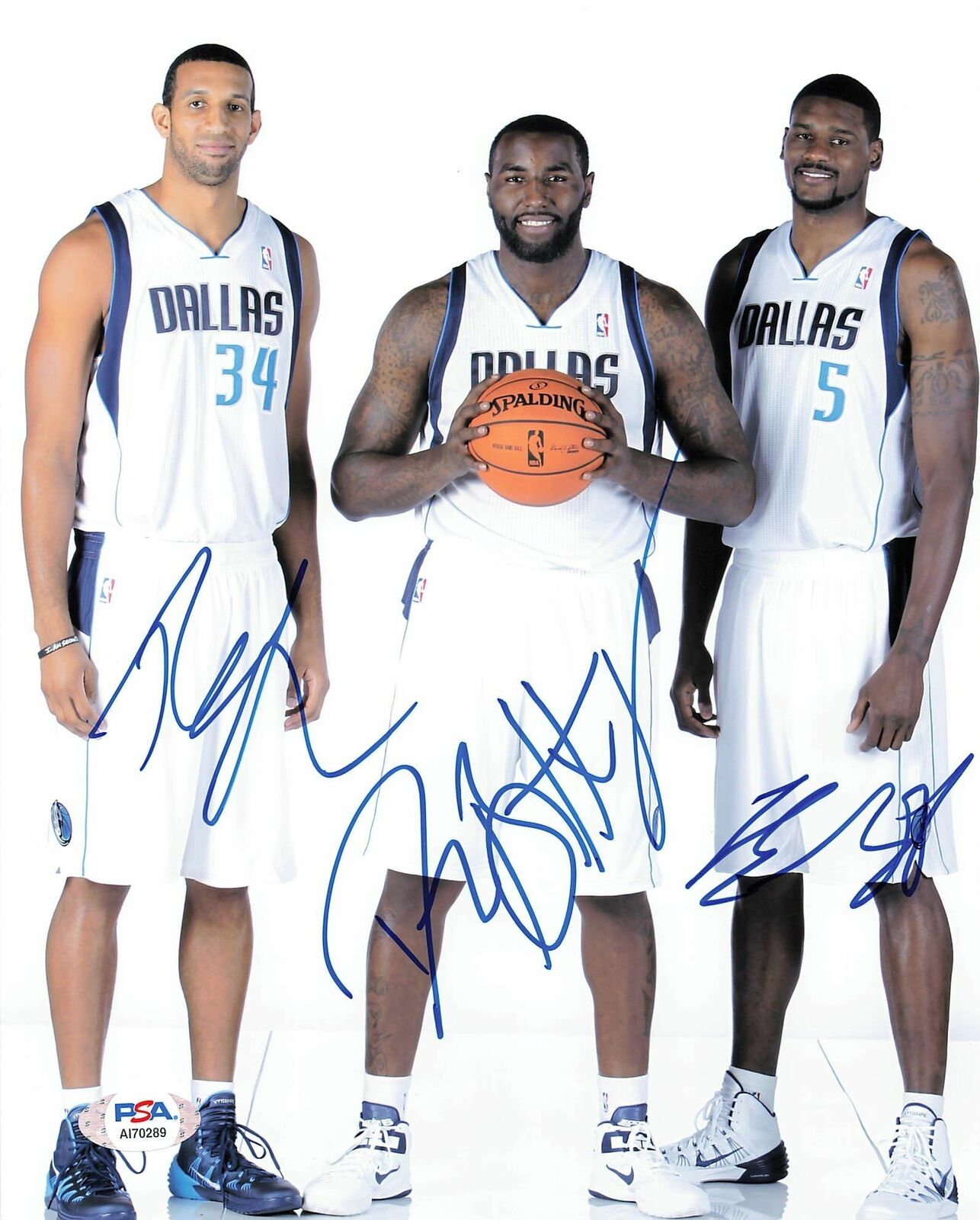 DEJUAN BLAIR BERNARD JAMES BRANDAN WRIGHT signed 8x10 Photo Poster painting PSA/DNA Dallas Maver