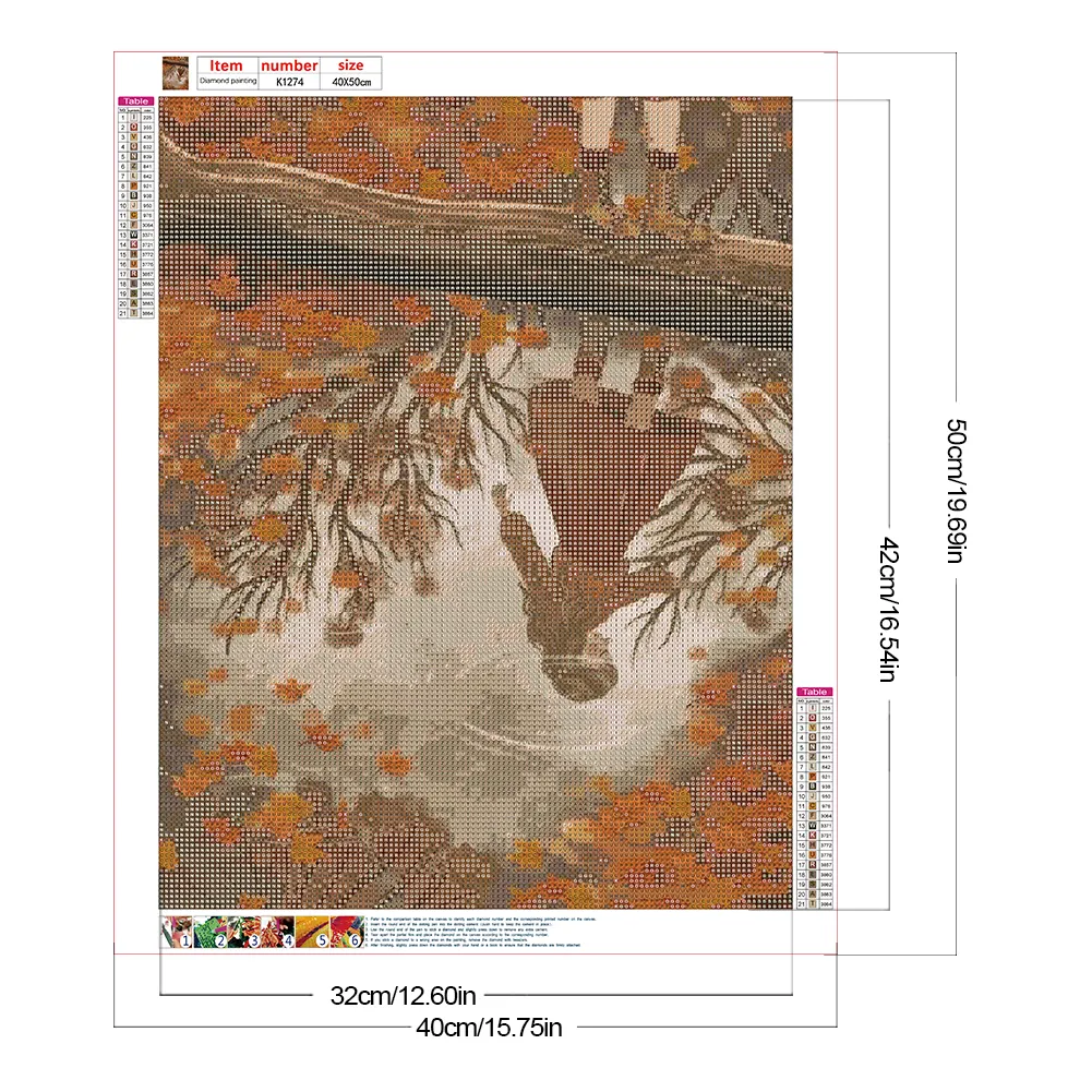 Full Round Diamond Painting 40*50cm - Autumn Atmosphere Girl