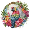 Parrot On A Wreath-14CT Stamped Cross Stitch 27*27cm/10.63*10.63in tapestrymarket