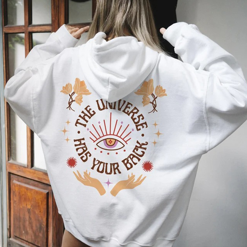 The Universe Has Your Back Print Women's Hoodie / [blueesa] /