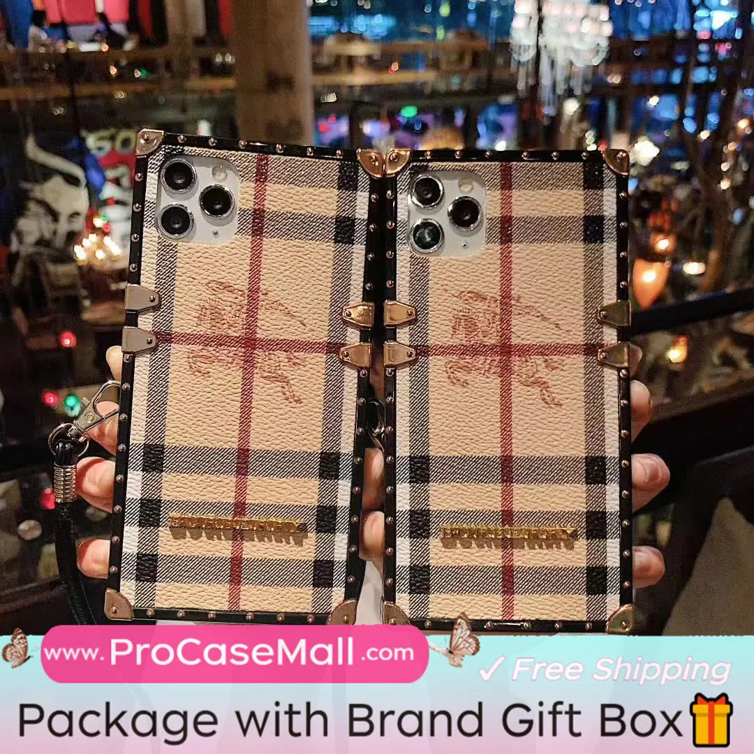 Classic Burberry Signature Canvas Leather Apple iPhone Case Samsung Galaxy Crossbody