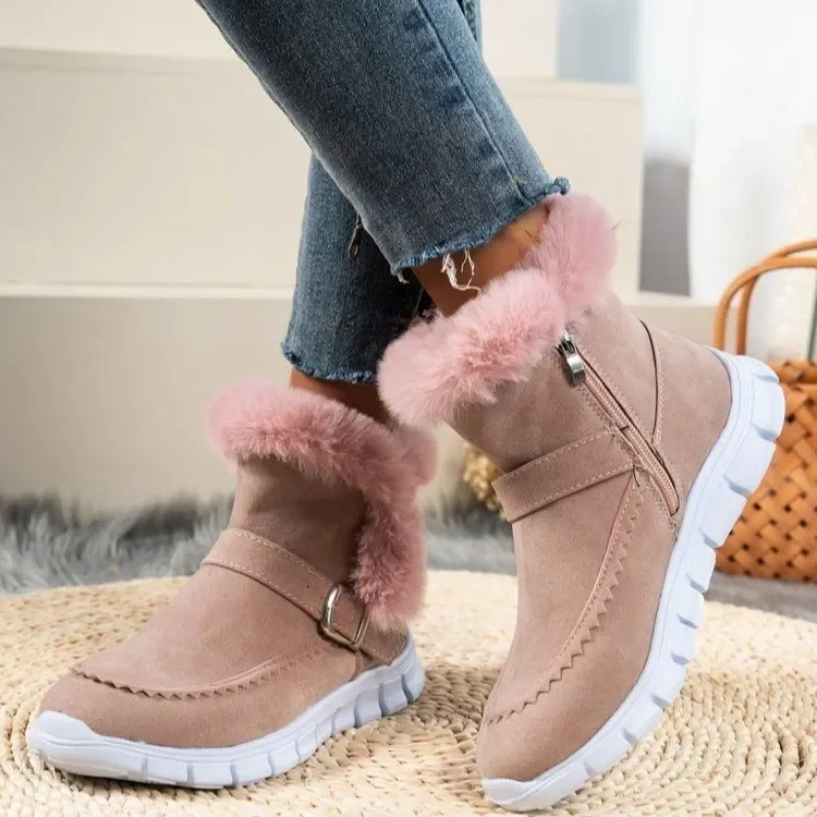 Women's Winter Low Heel Round Toe Boots