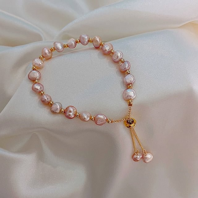 YOY-Baroque Natural Pearl String Bracelet For Woman