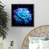 Diamond Painting -5D Full Round Drill Neon Blue Rose(40x40cm-Box Packagin)