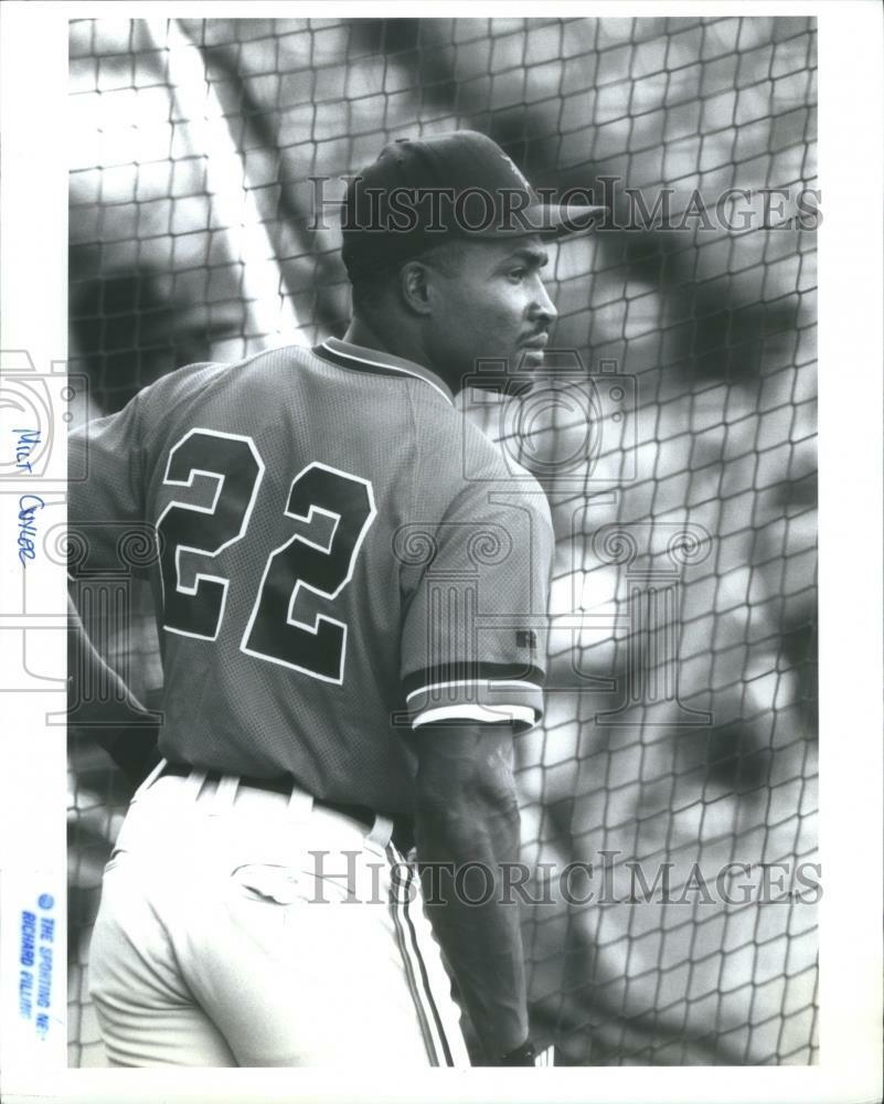 Press Photo Poster painting Milton Cuyler Major League Outfielder