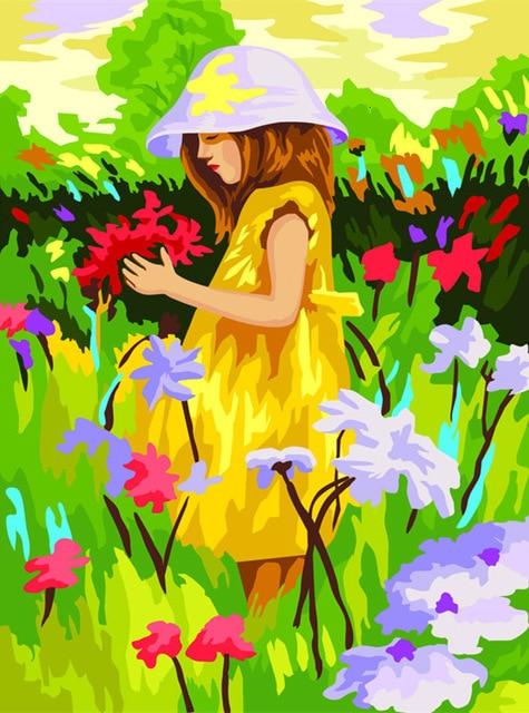 

Girl in Yellow Dress – People Paint By Numbers - 40*50CM, 501 Original