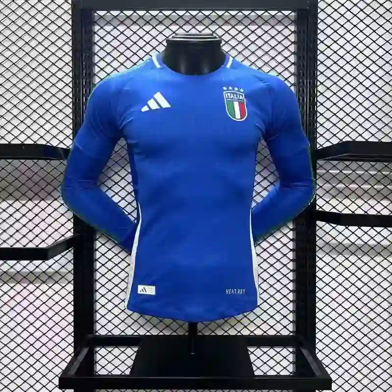 2024 Player Version Italy Long Sleeve Soccer Jersey Home