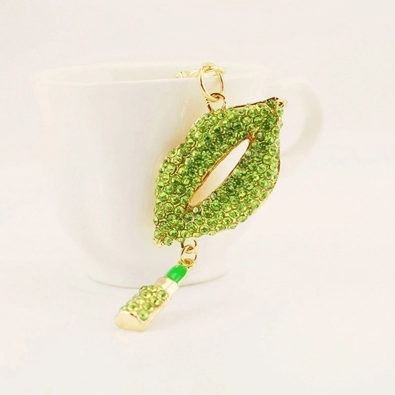 Minimalist Color Block Alloy Inlay Rhinestones Women’s Keychain