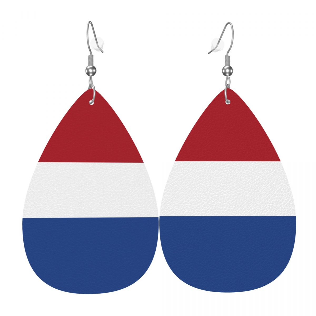 Netherlands Flag Unique Teardrop Handmade Earrings