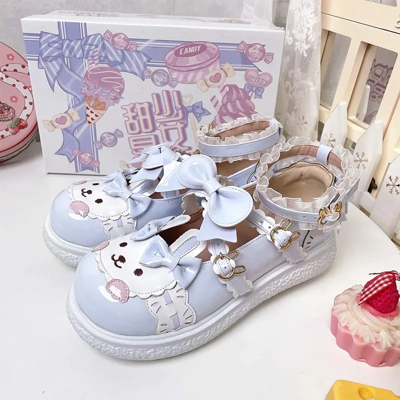 Round Toe Bunny Lolita Mary Janes Shoes