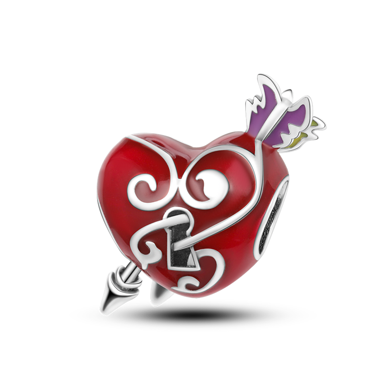 925 Silver Cupid love Pendant Clear CZ Charm fit Charm Bracelet DIY Jewelry KTC185