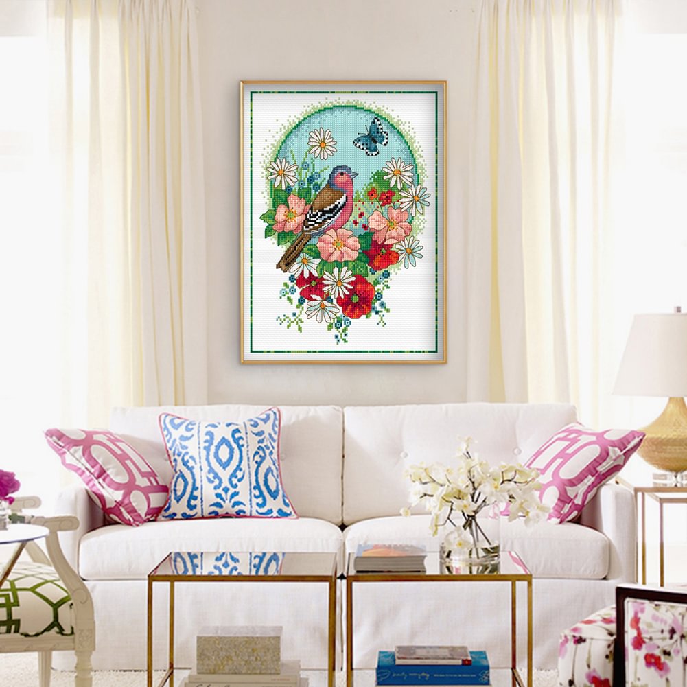 Bird-11CT Stamped Cross Stitch Kit