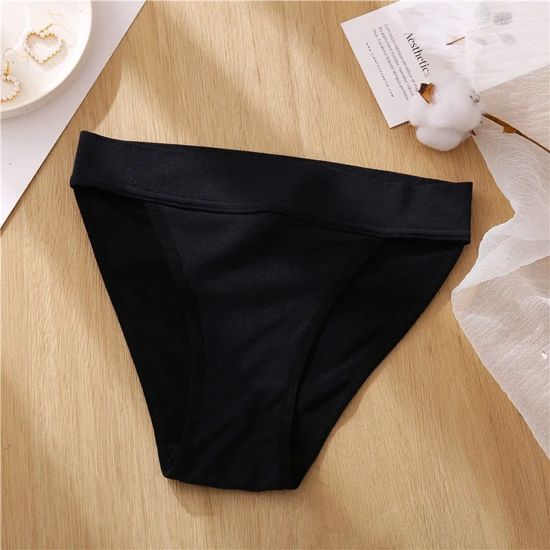 FINETOO Low-rise Women Panties Comfort Ladies Briefs Female Underpants Cotton Crotch Underwear Seamless Bikini Lingerie S-L New