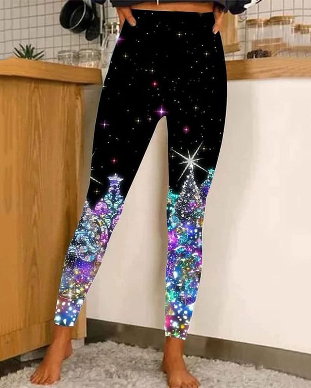 Casual Skinny High Waist Stretch Printed Leggings