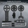 Carbon Fiber Extended Out-Front Mount Bike Computer Mount Cycling Bicycle Computer Holder for Garmin Bryton and Sports Action Camera