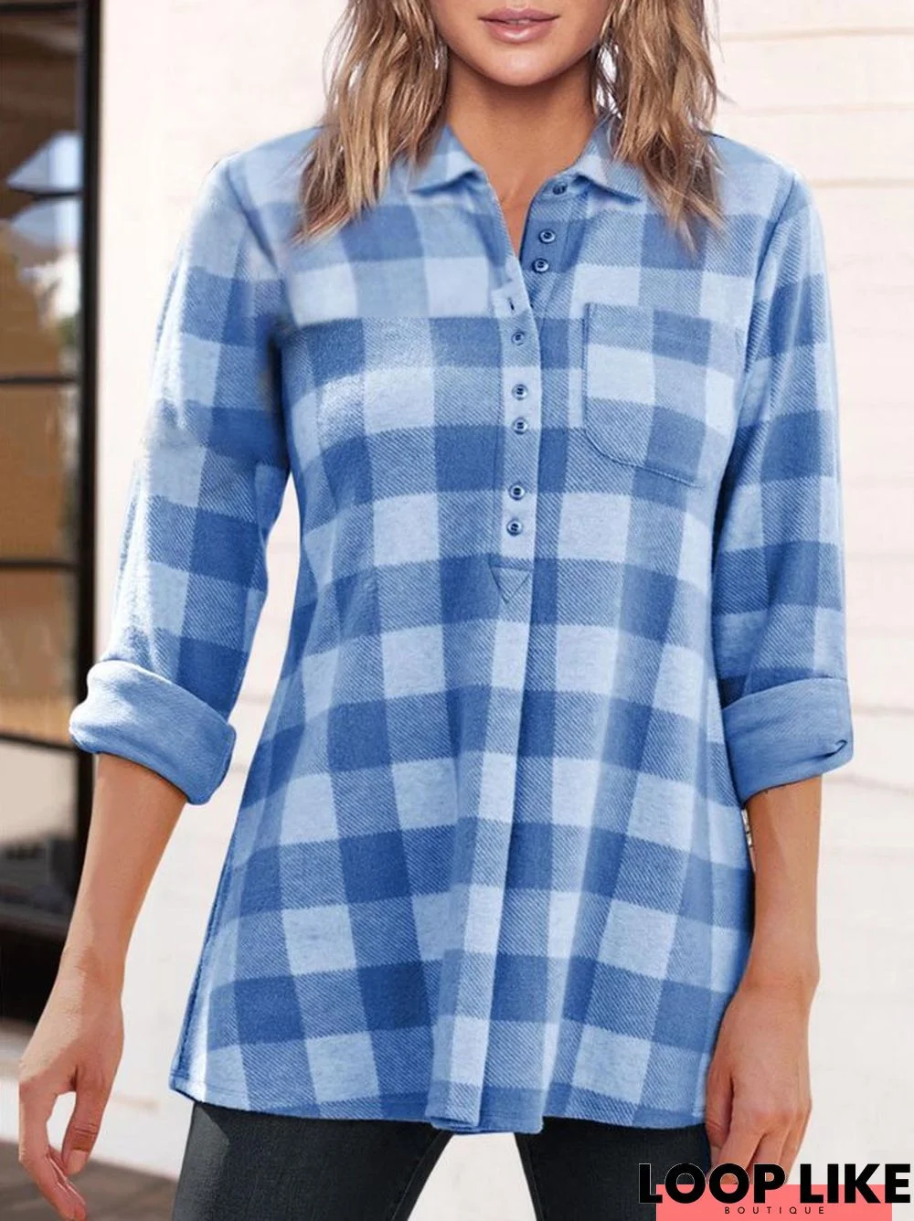 Casual Check Long Sleeve Shirt