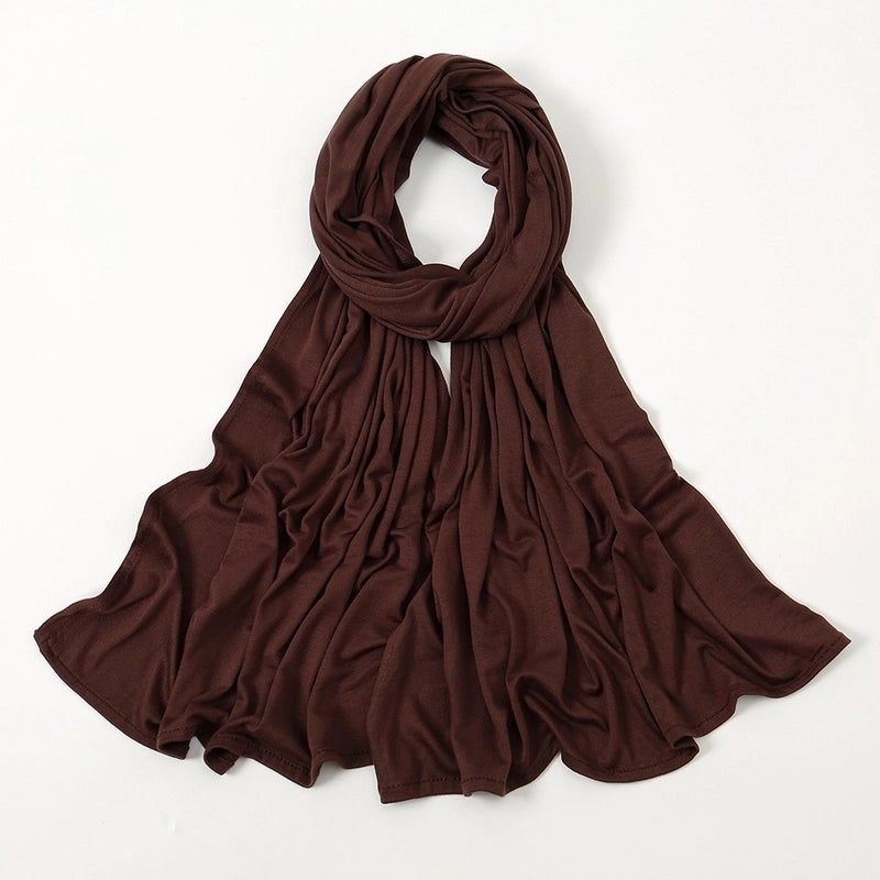 Hot New Solid Color Mercerized Cotton Jersey Scarf Soft Scarf Spot