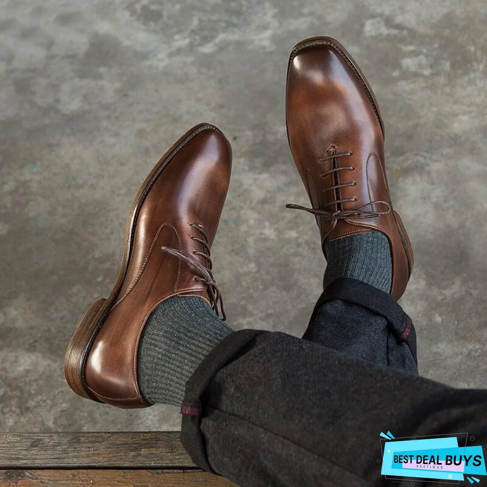 Men's Business Casual Oxford Leather Shoes