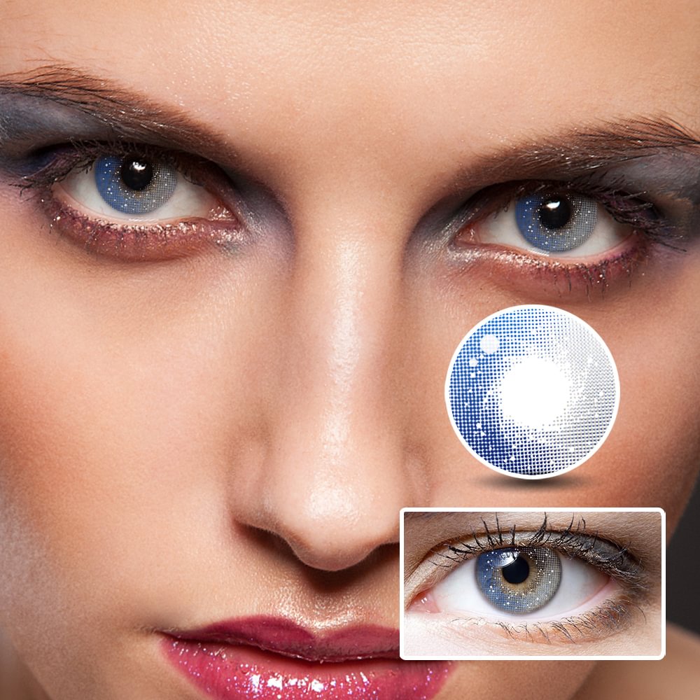 NEBULALENS Galaxy Grey Yearly Prescription Colored Contact Lenses NEBULALENS