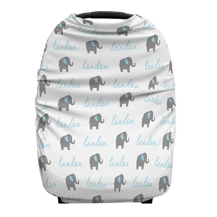 Personalized Baby Elephant Car Seat Canopy| Canopyl94