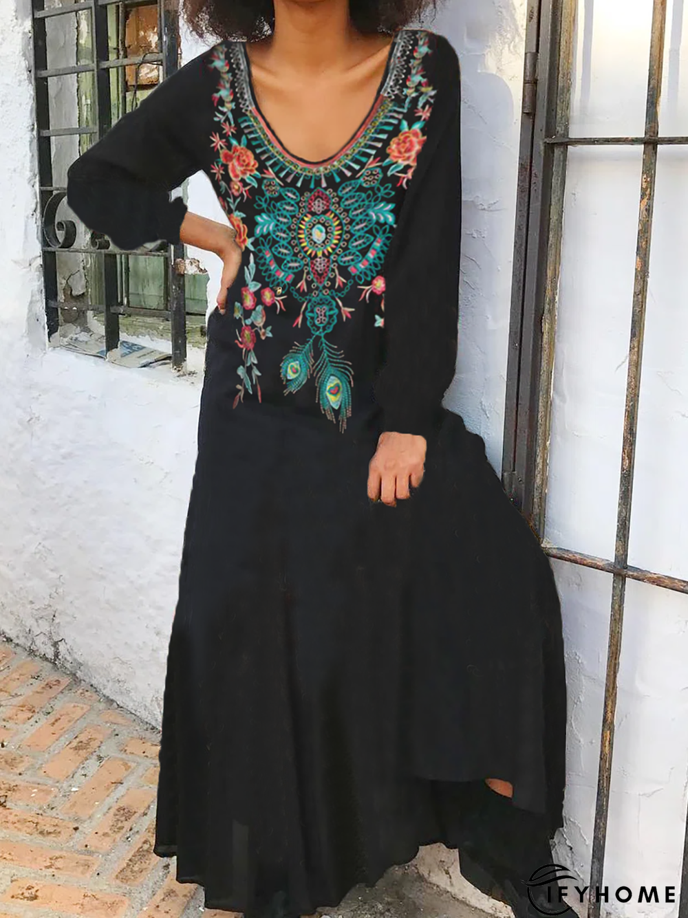 Casual Long Sleeve Dress | IFYHOME