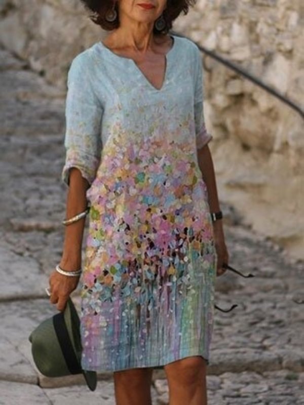 Women's color printed skirt