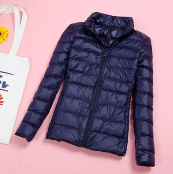 Down jacket women hooded ultra thin 90% Ultra Light duck down coat Female winter large sizes Solid Portable warm jackets woman