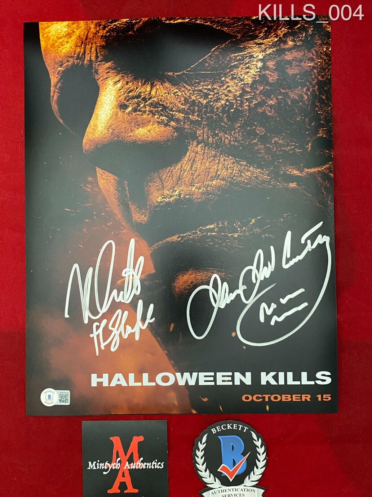 JAMES JUDE COURTNEY & NICK CASTLE SIGNED 11x14 Photo Poster painting! HALLOWEEN KILLS! BECKETT!