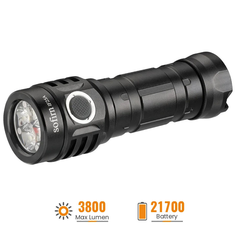 Sofirn Q8Plus 16000lm Powerful Flashlight, Rechargeable Anduril 2.0 6*  XHP50B LED Torch