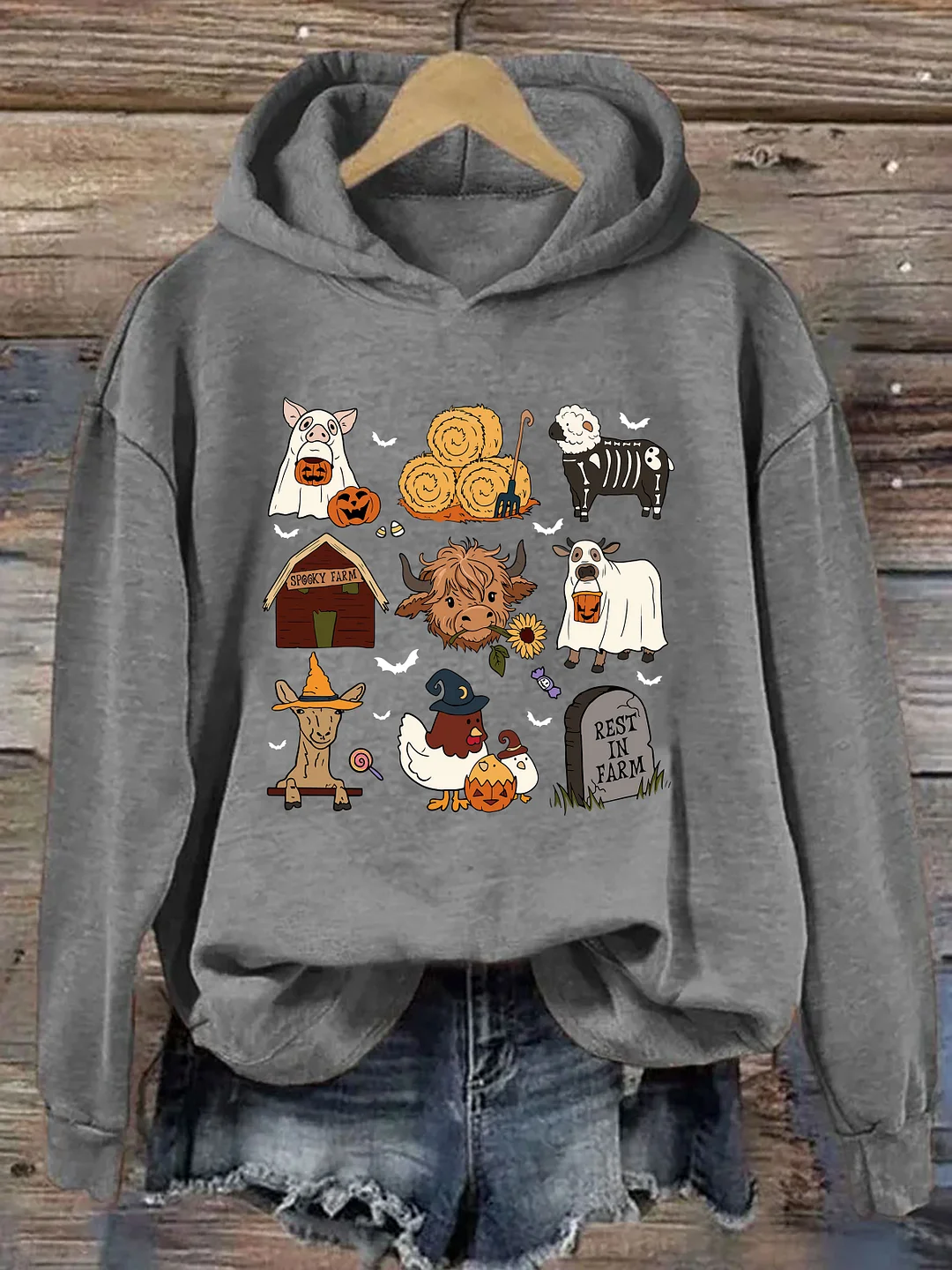 Highland Cow Halloween Hoodie