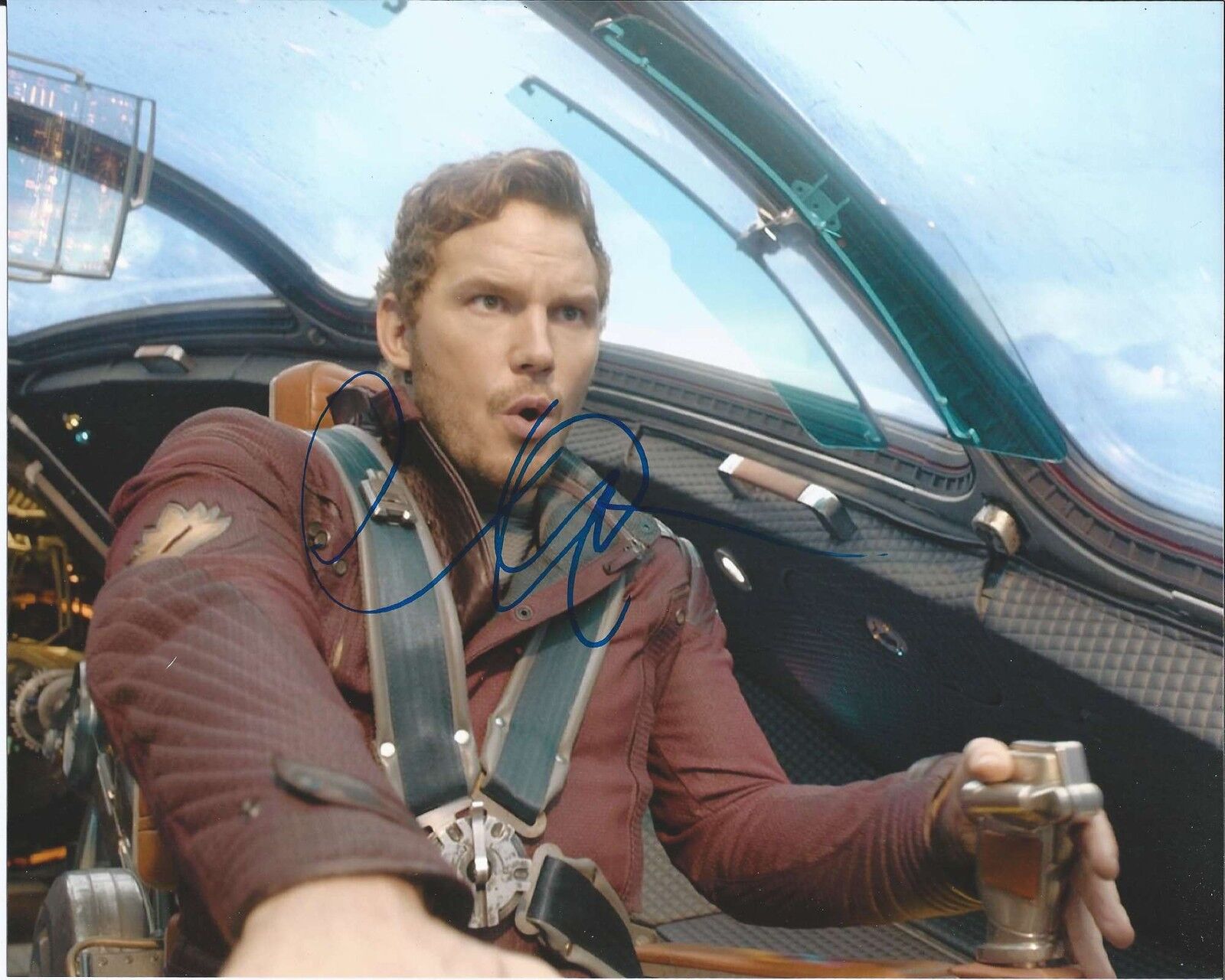 CHRIS PRATT HAND SIGNED 'GUARDIANS OF THE GALAXY' STAR-LORD 8X10 Photo Poster painting F w/COA