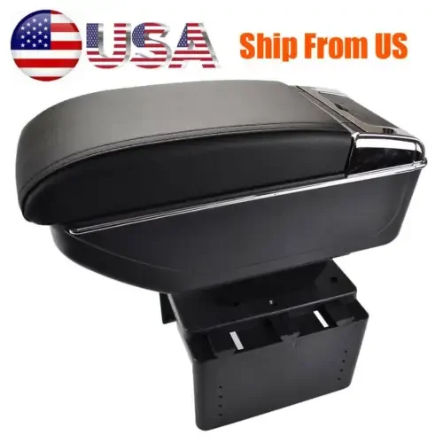 Dronehint US Universal Car Armrest Sliding Duel Center Content Storage Box Arm Rest Parts (For: Land Rover) Parts