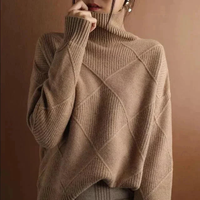 CASHMERE TURTLENECK SWEATER CARDIGAN
