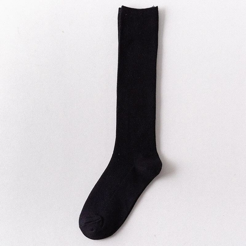 Solid Color Calf Socks Women's Trendy Fluorescent Colored Knee High Socks
