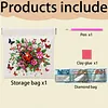 Diamond Painting Ladybugs and Flower PU Storage Bag Coin Purse