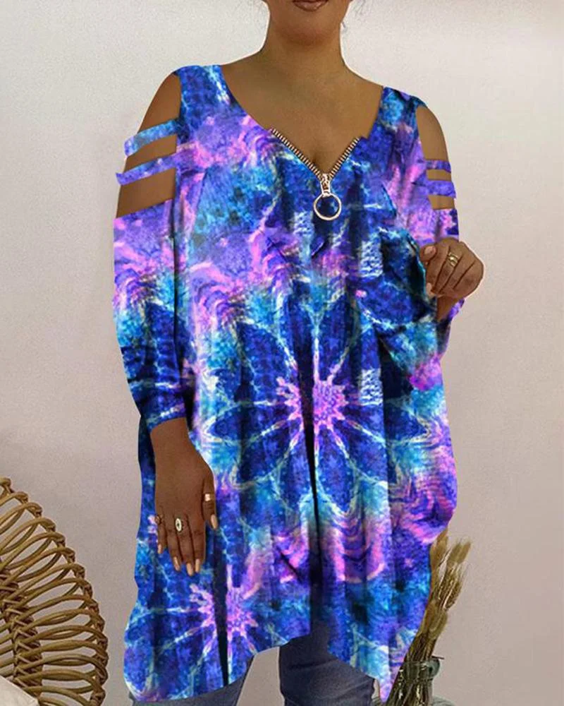 Woman's Printed Casual Long Sleeve T-shirt-15