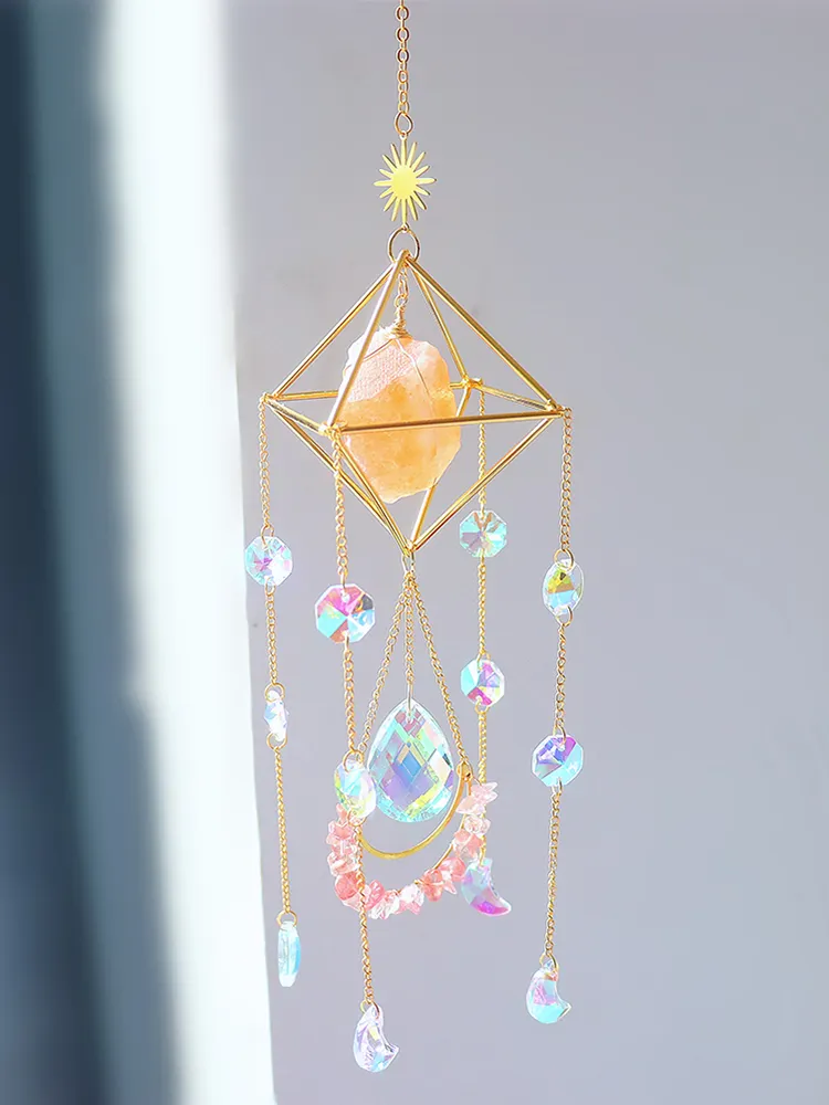 K9 Crystal Light Catchers Wind Chime Sunlight Trapping Windchimes Jewelry