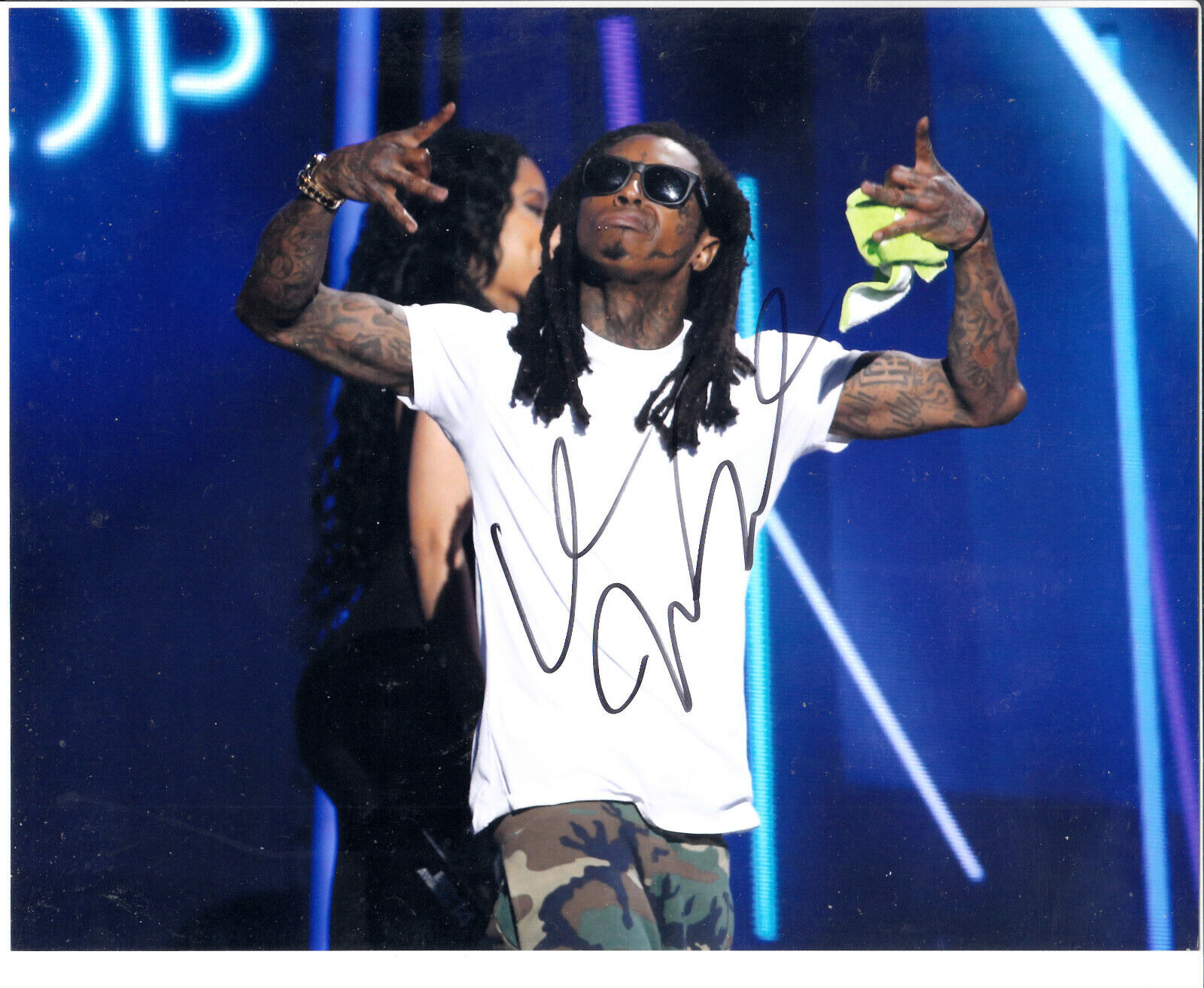 Lil Wayne legendary American rapper & music producer Autograph Signed 8x10 Photo Poster painting